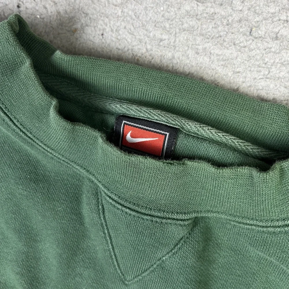 Vintage Nike Miami Hurricanes Center Swoosh Embroidered Faded Sweatshirt Sweater